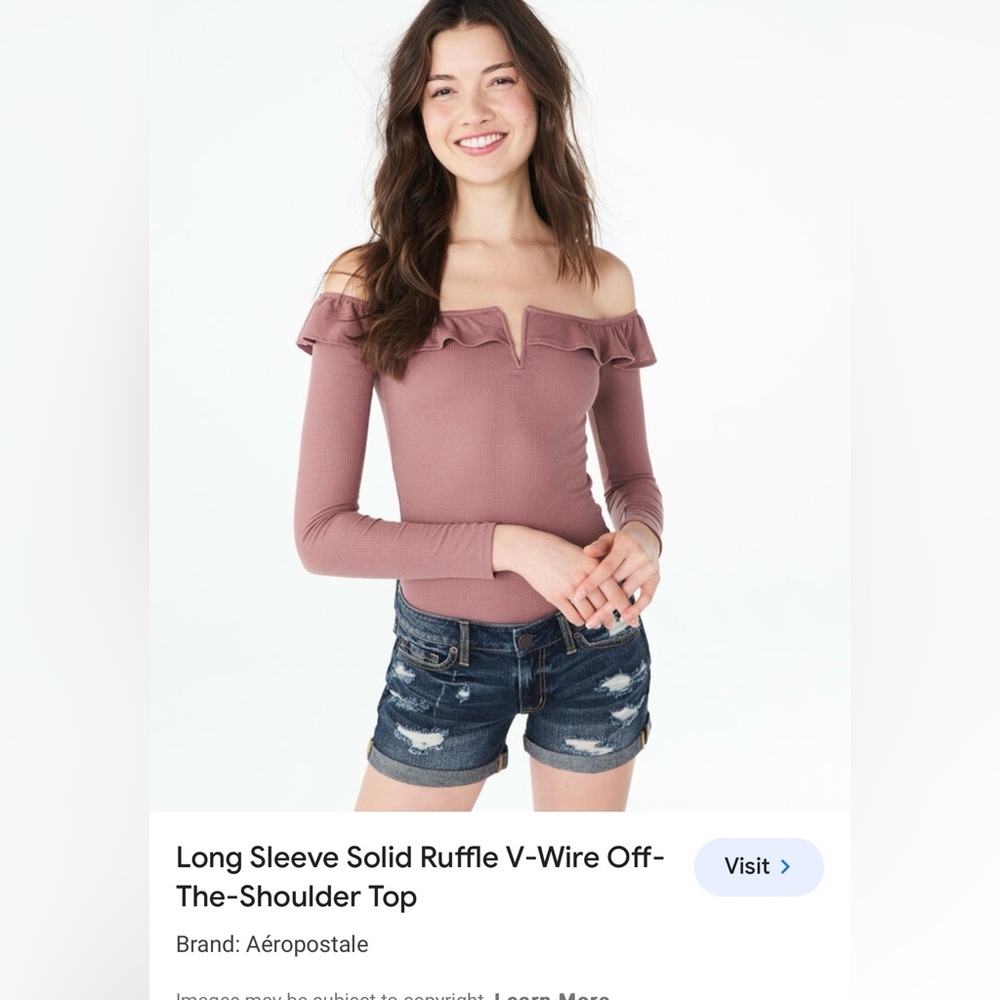 Off the shoulder mauve top